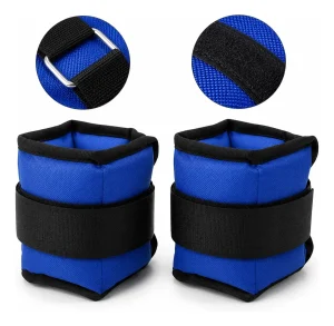 Par De Pesas Tobillera/muñequera De 0,5kg C/u Total 1kg Azul