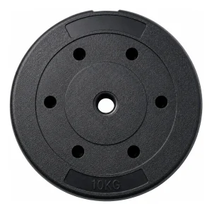 Discos 10kg Pvc Preolimpicos Negro Negro