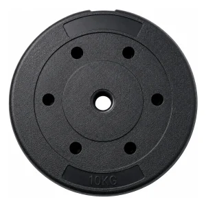 Discos 10kg Pvc Preolimpicos Negro Negro