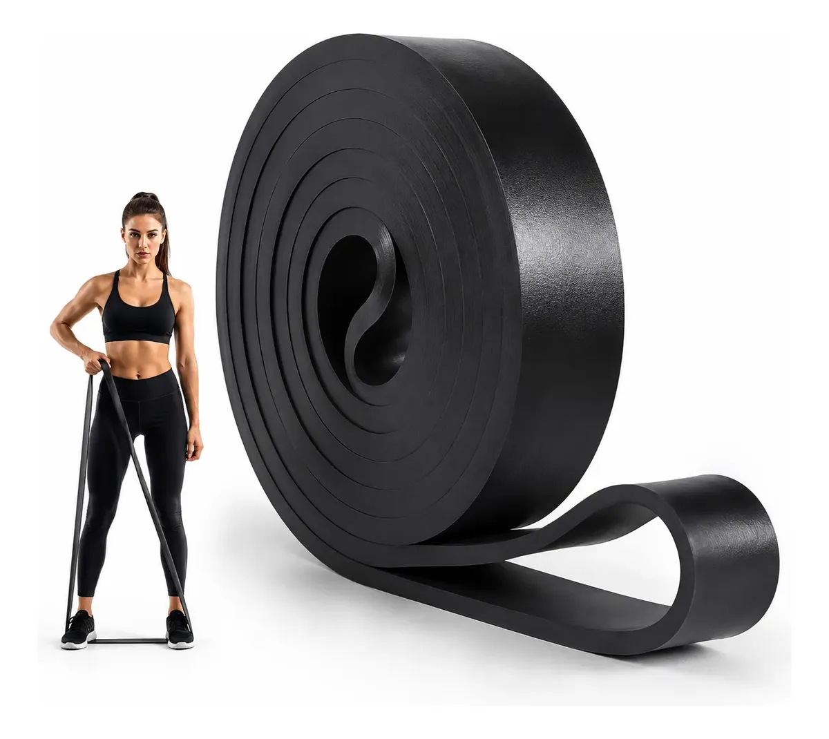 Banda De Resitencia Circular Elastica Calistenia 25-65 Lb Negro