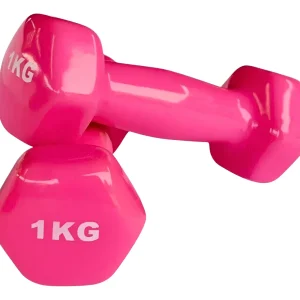 Par Mancuerna Hexagonal De Vinilo 1kg (2kg Total) ROSA