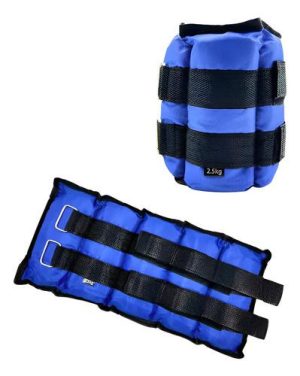 Par De Pesas Tobillera Y Muñeca 2,5kg C/u (total 5kg El Par) Azul