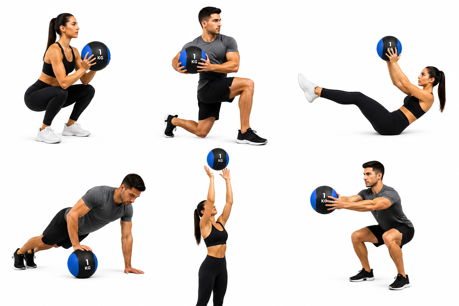 Balón Medicinal Crossfit Con Rebote 1 KG - Imagen 3