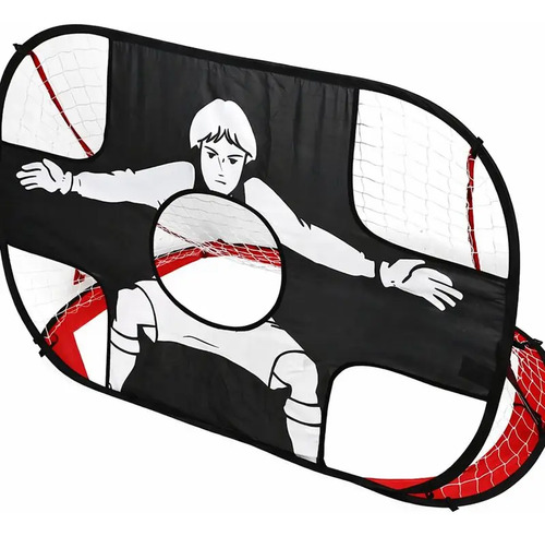 Arco Para Entrenamiento De Fútbol Con Red 5 Tiros Doble Uso Color Rojo - Imagen 2