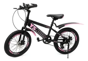 Bicicleta Aro 18 Con Cambio, Frenos De Disco Negro Con Rosa 18