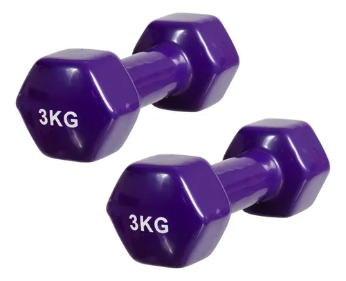 Par Mancuerna Hexagonal Vinilo 3kg - Imagen 2
