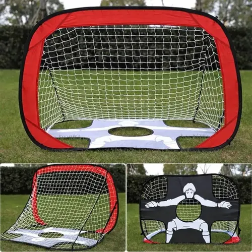 Arco Para Entrenamiento De Fútbol Con Red 5 Tiros Doble Uso Color Rojo