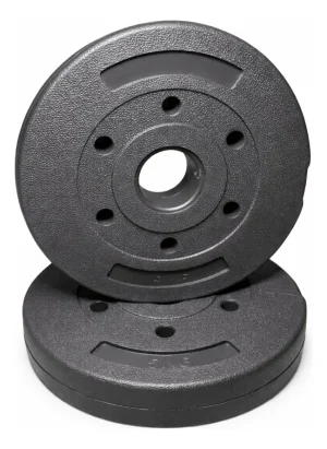 Set 2 Discos Pvc Olímpicos 5kg (10kg Total)