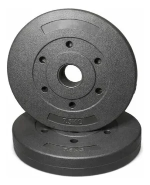 Set 2 Discos Pvc Olímpicos 7.5kg (15kg Total)