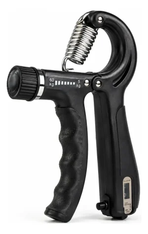 Hand Grip Ejercitador Con Contador 60-10kg Color NEGRO