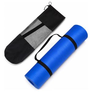 Mat Yoga Colchoneta Deporte 10mm + Correa + Bolso Transporte Color AZUL