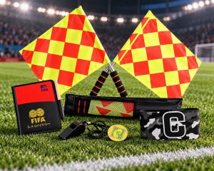 Pack Arbitro Tarjetero, Banda Silbato Moneda Banderines